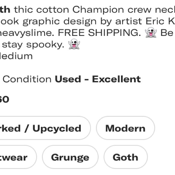 Goth Graphic Champion Sweatshirt - Picture 3 of 3